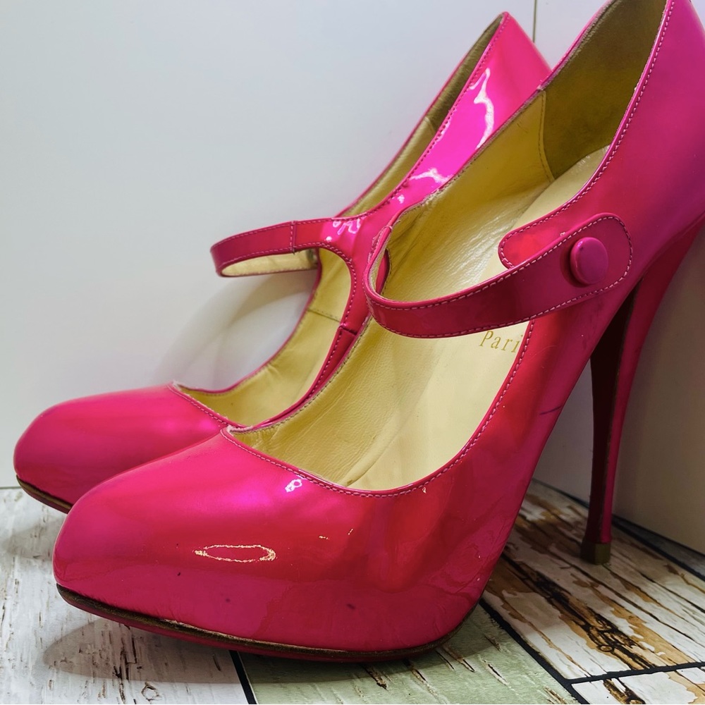 Hot pink CHRISTIAN LOUBOUTIN Mary Janes